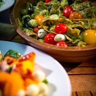 Pasta, Cherry Tomatoes and Olives Salad - Food Photography © David Cantwell Photography