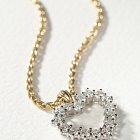 Diamond Heart Pendant on gold Chain  - Studio Photography © David Cantwell Photography